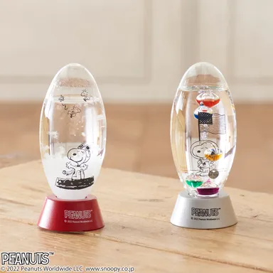 ストームグラス(左)、ガラスフロート温度計(右)