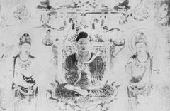 第六号壁 阿弥陀浄土図／「法隆寺金堂壁画」(部分)