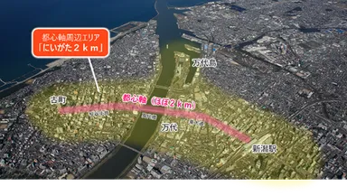 新潟県新潟市中央区都心軸「にいがた2km」内