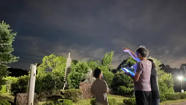 タブレットを使って気軽に星空観察が楽しめます！