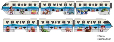 車体ラッピングデザイン(ディズニーリゾートライン)