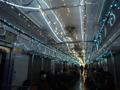 過去のイルミネーション列車の様子