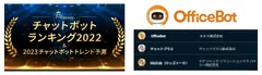 【OfficeBot】、国内最大級のAIポータルメディアAIsmiley「チャットボットランキング2022」で１位を獲得！