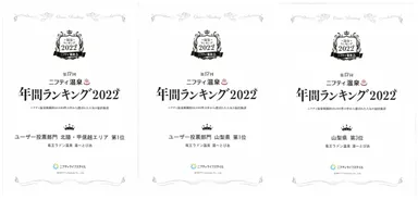 ニフティ温泉・年間ランキング2022