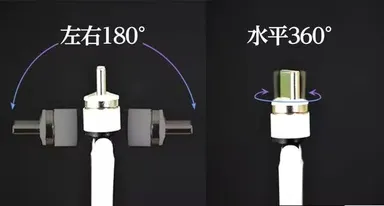 スマホ充電側は360°＋180°の可動域01