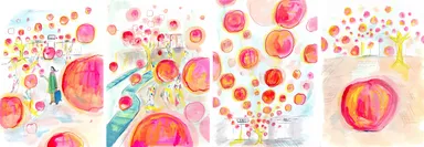 森本千絵氏による「りんご提灯ジャック」イメージスケッチ