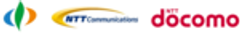 山梨県中央市　NTTコミュニケーションズ株式会社　株式会社NTTドコモのロゴ