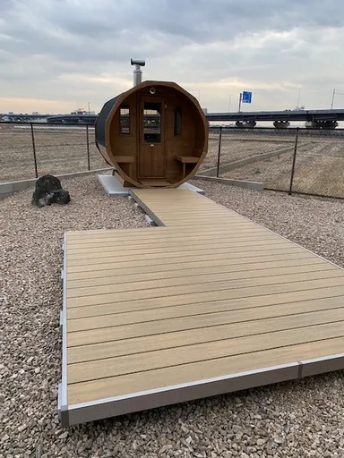 当社敷地内に設置した体験施設