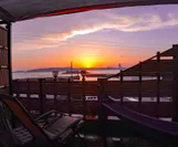 伊勢湾に沈む夕陽