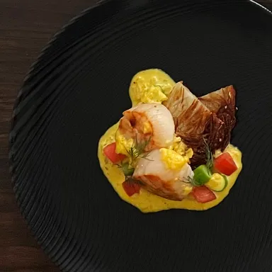 ホタテのエチュべ／ジャガイモのガレット