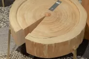 丸テーブル(杉・真鍮脚)