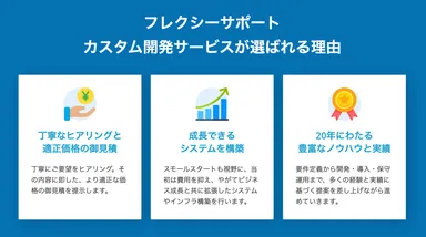 カスタム開発サービスが選ばれる理由