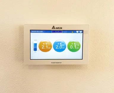 ハイブリッド蓄電システムパワーモニター　※モデルハウス