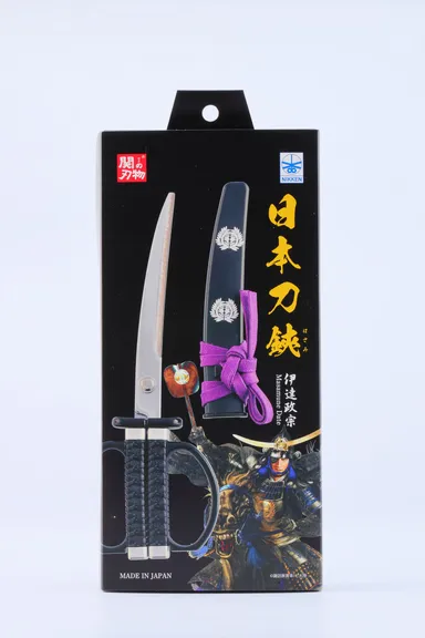日本刀はさみ　伊達政宗モデル 掛け台付き(パッケージ)