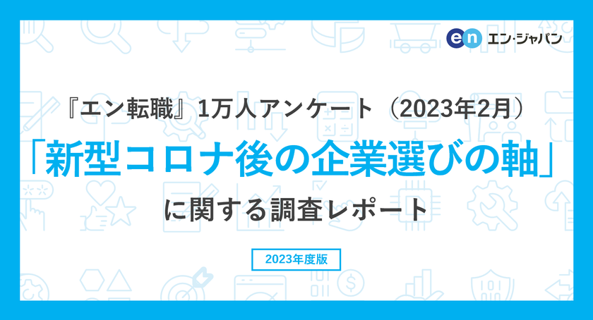 『エン転職』1万人アンケート（2023年2月）
「新型コロナ後の企業選びの軸」調査