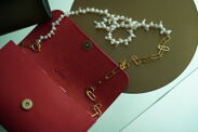 DODY-P leather bag ＆ bone necklace