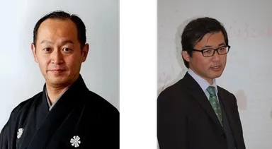 江崎欽次朗氏(左)と本岡 勇一氏