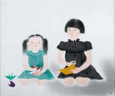 小倉遊亀《姉妹》1970年、滋賀県立美術館蔵、通期