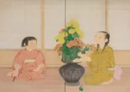 小倉遊亀《挿花少女之図》1927年、福田美術館蔵、通期