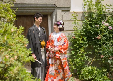 裏庭での撮影　1