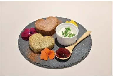 ハートのスコーンプレート