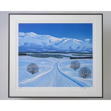 永井博「北海道三部作」公式ハイエンドレプリカ/雪道