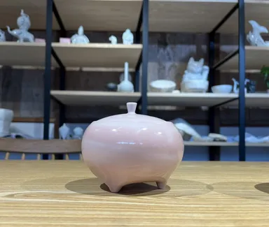 「九谷焼 墨池」ピンク(1)