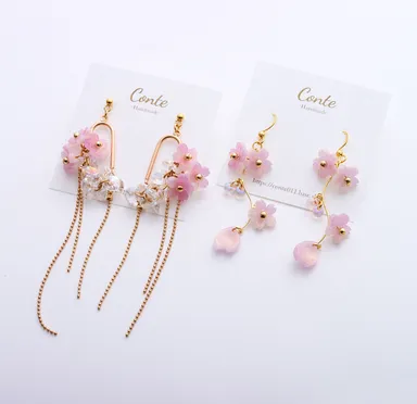 花籠桜・花舞桜　太陽光の下での色変化