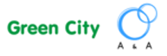 グリーンシティケーブルテレビ株式会社、株式会社エーアンドエーのロゴ