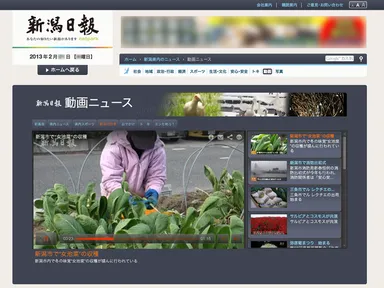 「新潟日報netpark」動画ニュースページ