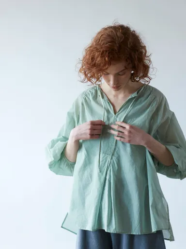 ロンハーマン別注kaftan blouse 25.GREEN ＜indigo+mango＞