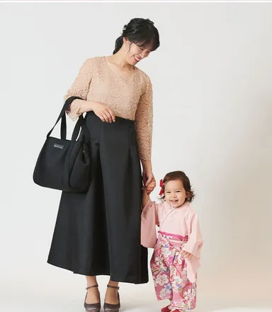 レースドッキングドレス　ベビー袴ロンパース