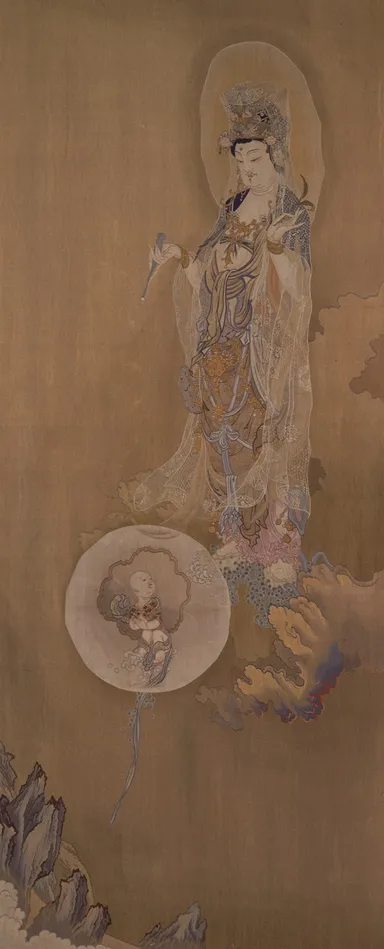 悲母観音図綴織額(綴織部分)　二代川島甚兵衛作　明治28年(1895)　 東京国立博物館蔵