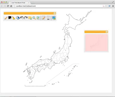 利用例1　白地図を背景に設定