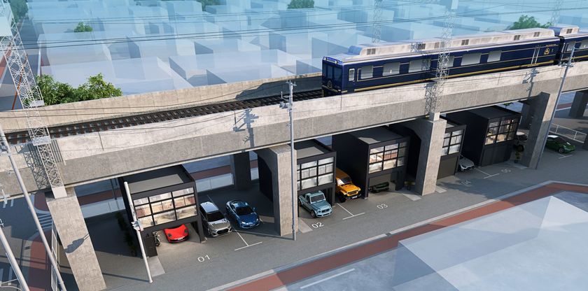 『KINTETSU×DAYTONA HOUSE』共同企画第2弾！
戸建て型賃貸ガレージハウス「K・BLOC HARINAKANO」が
近鉄南大阪線「針中野」駅南側高架下で着工