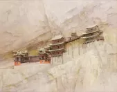 堂本元次「懸空寺」1986年 日本芸術院蔵