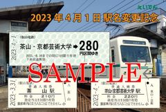 「駅名変更記念乗車券・入場券セット」のイメージ