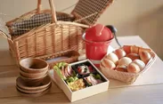 地元千葉県産の食材を使ったピクニック風の朝食