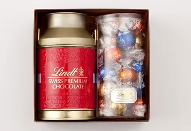リンツ・リンドールミルク缶　ギフトセット