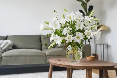 「Kiwami」_5月リシアンサス＆ユリ八重咲（生花）_日比谷花壇