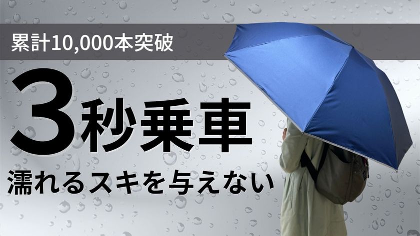 「だれも濡らさない」シリーズから猛暑で活躍する日傘が登場
　先行販売初日で、過去最多715名からの応援購入を達成