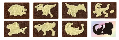 キャラパキ 発掘恐竜チョコ(デザイン ラインアップ)