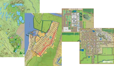 完成した再生古地図は観光だけでなく、地元小中学生の地域学習の教材として活用されている