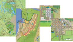 完成した再生古地図は観光だけでなく、地元小中学生の地域学習の教材として活用されている