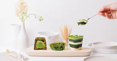 抹茶玄米カヌレ／米粉の抹茶フォンダンショコラ／宇治抹茶ティラミス