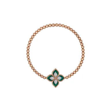 〈プリンセスフラワー〉ストレッチバングル K18RG/WG・ダイヤモンド￥660,000(税込)