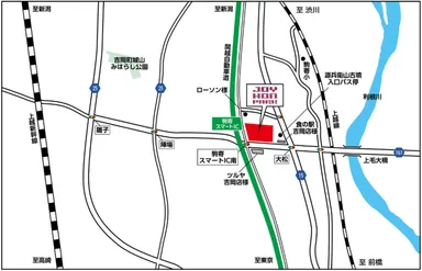「ジョイホンパーク吉岡」地図