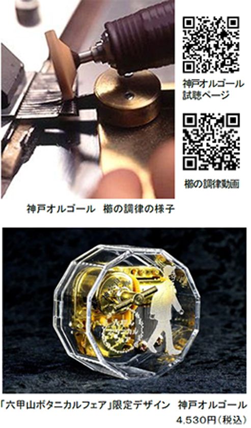 ROKKO森の音ミュージアム ミュージアムショップ時音
神戸オルゴールであいみょん「愛の花」発売開始
編曲から製作まで職人が手掛けるオルゴール