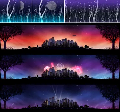 リアルタイムに季節やその日の時刻、天気、月の満ち欠けを演出