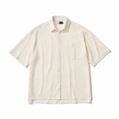 半袖レースシャツ WHITE